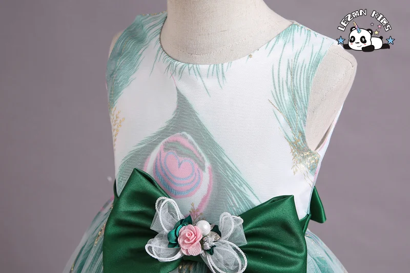 LEZONKIDS - OEM ODM Customizable Sleeveless Bow-Knot Princess Dress Summer Puff Party Girls Dresses